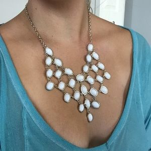 White and Gold Bubble Necklace